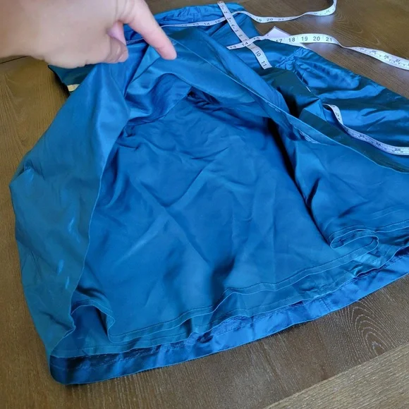 J crew 100% silk blue strapless dress size 12 NWT - Picture 5 of 7